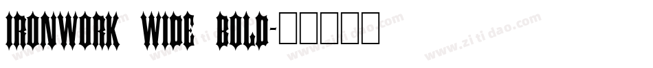 Ironwork Wide Bold字体转换